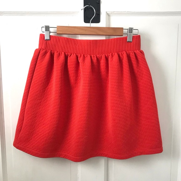 UO Cooperative>spicy orange ribbed skater skirt. PRICE FIRM - Picture 6 of 12